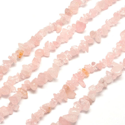NATURAL ROSE QUARTZ Natural Chip Bead Strands, 5~8mm Natural Chip Bead Strands, 5~8mm