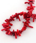 Natural Coral Beads, Dyed, Chips, Red ​​Natural Coral Bead Strands, Dyed, Chips, Red