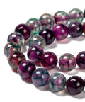 VIOLET RED Natural Dragon Vein Agate Beads, Dyed, Round, 8mm Natural Dragon Vein Agate Beads, Dyed, Round, 8mm