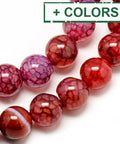 Natural Dragon Vein Agate Beads, Dyed, Round, 8mm Natural Dragon Vein Agate Beads, Dyed, Round, 8mm