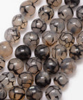 Natural Dragon Veins Agate Bead Strands, Round, Coffee  8mm Natural Dragon Veins Agate Bead Strands, Round, Coffee  8mm