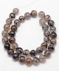 Natural Dragon Veins Agate Bead Strands, Round, Dyed & Heated, Coffee 8MM ​​Natural Dragon Veins Agate Bead Strands, Round, Dyed & Heated, Coffee