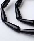 NATURAL BLACK ONYX (BG4782-29A) Natural eardrop Beads 10x30mm Natural eardrop Beads 10x30mm