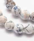 Natural Fire Agate Bead Strands, Round, Faceted, Dyed & Heated, White 8mm ​​Natural Fire Agate Bead Strands, Round, Faceted, Dyed & Heated, White