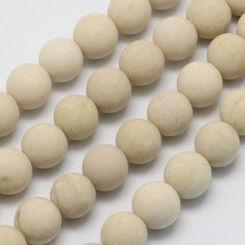 Natural Fossil Beads Strands, Frosted, Round 4mm Natural Fossil Beads Strands, Frosted, Round 4mm