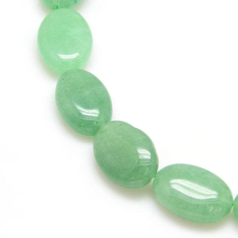 Natural Gemstone Green Aventurine Bead Strands, Flat Oval, 18mm Natural Gemstone Green Aventurine Beads Strands, Flat Oval Size: about 13mm wide, 18mm long, 5mm thick, hole: 1.5mm, about 20pcs/strand, 15.74".