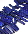 LAPIS LAZOULLI Natural Gemstone Lapis Lazuli Beads, Irregular Cuboid, Lapis Lazuli Natural Gemstone Lapis Lazuli Beads Strands, Irregular Cuboid, Lapis Lazuli Size: about 9~12mm wide, 15~70mm long, 5~7mm thick, hole: 2mm, about 39pcs/strand, 15.74".