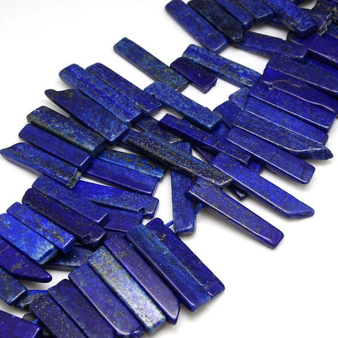 LAPIS LAZOULLI Natural Gemstone Lapis Lazuli Beads, Irregular Cuboid, Lapis Lazuli Natural Gemstone Lapis Lazuli Beads Strands, Irregular Cuboid, Lapis Lazuli Size: about 9~12mm wide, 15~70mm long, 5~7mm thick, hole: 2mm, about 39pcs/strand, 15.74".