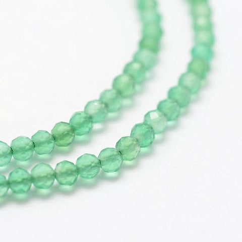 Natural Green Agate Beads Strands, Faceted, Dyed, 2mm Natural Green Agate Beads Strands, Faceted, Dyed, 2mm