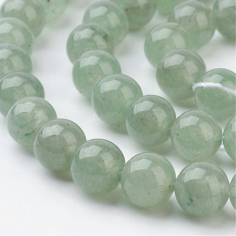 Natural Green Aventurine, 8mm Natural Gemstone Beads Strands, Green Aventurine, Round Size: about 8mm in diameter, hole: about 1mm, 15~16"
