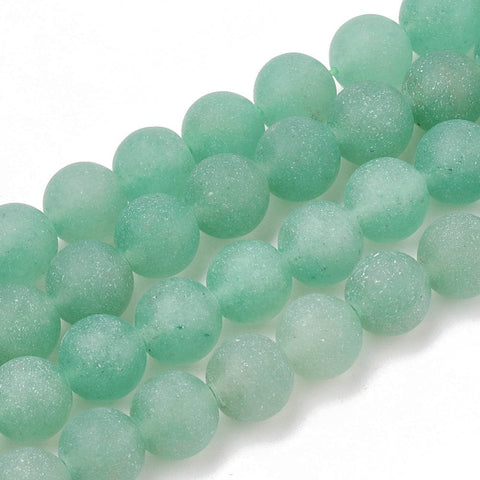 Natural Green Aventurine Beads Strands, Frosted, Round, 6mm Natural Green Aventurine Beads Strands, Frosted, Round, 6mm
