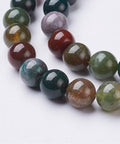 Natural Indian Agate, +- 4mm Gemstone Beads Strands, Natural Indian Agate, Round about 4mm diameter, hole: about 0.8mm, 15~16"