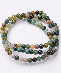 Natural Indian Agate, +- 4mm Gemstone Beads Strands, Natural Indian Agate, Round about 4mm diameter, hole: about 0.8mm, 15~16"