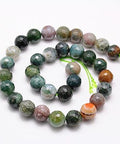 Natural Indian Agate Bead Strands, Faceted, Round, Mixed Color, 14mm Natural Indian Agate Beads Strands, Faceted, Round, Mixed Color  Size: about 14mm in diameter, hole: 1mm; about 27pcs/strand, 15".