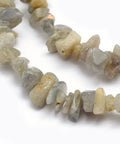 Natural Labradorite Bead Strands, Chip, 5~8mm Natural Labradorite Beads Strands, Chip Size: about 5~8mm wide, hole: 1mm; about 33''(84cm)