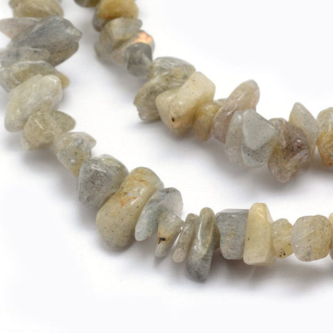 Natural Labradorite Bead Strands, Chip, 5~8mm Natural Labradorite Beads Strands, Chip Size: about 5~8mm wide, hole: 1mm; about 33''(84cm)
