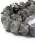Natural Labradorite Beads Strands, Faceted, Polygon, 13~14mm long (1 STR) Natural Labradorite Beads Strands, Faceted, Polygon, 13~14mm long (1 STR)