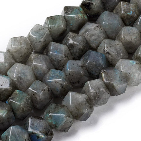 Natural Labradorite Beads Strands, Faceted, Polygon, 13~14mm long (1 STR) Natural Labradorite Beads Strands, Faceted, Polygon, 13~14mm long (1 STR)