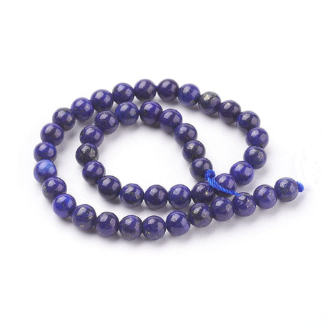 Natural Lapis Lazuli Bead Strands, Dyed, Round, 4mm Natural Lapis Lazuli Beads Strands, Dyed, Round  Size: about 4mm in diameter, hole: 1mm; about 48pcs/strand, 7.6"