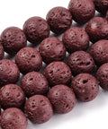Natural Lava Beads Strands, Dyed, Round, Cerise 6MM Natural Lava Beads Strands, Dyed, Round, Cerise Size: about 6mm in diameter, hole: 1mm; about 61pcs/strand, 14.96"(38cm).