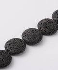 Natural Lava Rock Beads Strands, Flat Round, Dyed, Black 20~21.5mm Natural Lava Rock Beads Strands, Flat Round, Dyed, Black 20~21.5mm