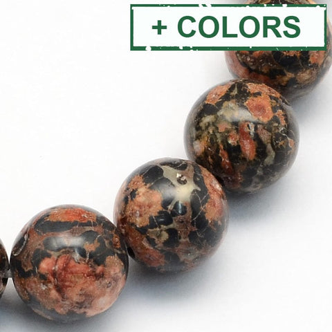 Natural Leopardskin Round Beads Strands Natural Leopardskin Round Beads Strands