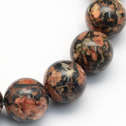 Natural Leopardskin Round Beads Strands Natural Leopardskin Round Beads Strands