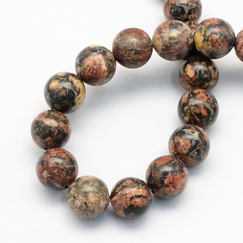 Natural Leopardskin Round Beads Strands Natural Leopardskin Round Beads Strands