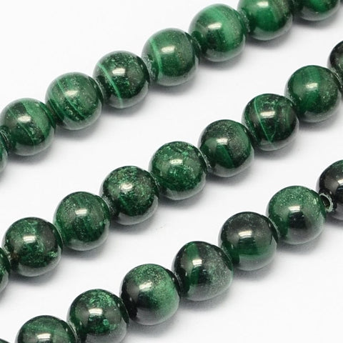 Natural Malachite Bead Strands, Round 3mm Natural Malachite Bead Strands, Round 3mm