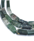 Natural Moss Agate Beads Strands, Cuboid 12.5~13.5mm Natural Moss Agate Beads Strands, Cuboid 12.5~13.5mm