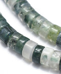 Natural Moss Agate Heishi Beads, 4x2mm Natural Moss Agate Heishi Beads, 4x2mm
