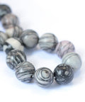 Natural Netstone Round Bead Strands 8MM Natural Netstone Round Bead Strands 8MM