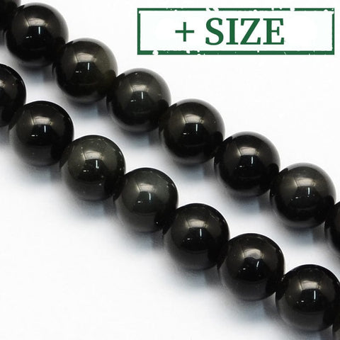 Natural Obsidian Beads, Round, sizes to choose from Natural Obsidian Beads, Round, sizes to choose from