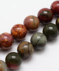 Natural Picasso Stone Bead Strands, Round, 8MM Natural Picasso Stone Bead Strands, Round, Size: about 8mm in diameter, hole: 1mm; about 24pcs/strand, 7.7".