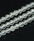 Natural Quartz Crystal Bead Strands, Faceted, Round, 3mm Natural Quartz Crystal Bead Strands, Faceted, Round, 3mm