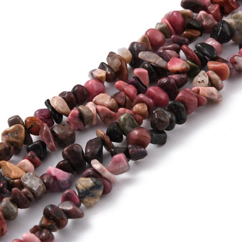 Natural Rhodonite Chip Bead Strands 5–8mm – Genuine Gemstone Chips Natural Rhodonite Chip Bead Strands 5–8mm – Genuine Gemstone Chips | Balzar Crafts Cyprus