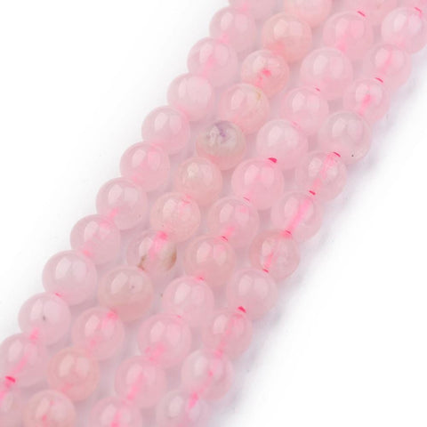 Natural Rose Quartz Bead Strands, 4mm Natural Rose Quartz Round Bead Strands  Size: about 4mm in diameter, hole: 1mm; about 90pcs/strand, 15"