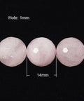 Natural Rose Quartz Bead Strands, Faceted, Round, 14mm Natural Rose Quartz Bead Strands, Faceted, Round, 14mm