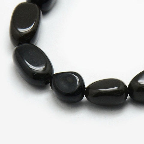 NATURAL OBSIDIAN Natural Semi Precious Nuggets, 8-12mm Natural Semi Precious Nuggets, 8-12mm