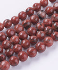 Natural Sesame Jasper/Kiwi Jasper Beads Strands, Round, Dark Red 6mm Natural Sesame Jasper/Kiwi Jasper Beads Strands, Round, Dark Red 6mm