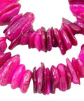 Natural Shell Beads Strands, Chips, Dyed, Hot Pink  6~15mm Natural Shell Beads Strands, Chips, Dyed, Hot Pink  6~15mm