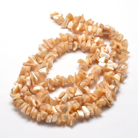 Natural Shell Chip Beads Strands, Shell Shards, Sandy Brown 4~15mm (1 STR) Natural Shell Chip Beads Strands, Shell Shards, Sandy Brown 4~15mm (1 STR)