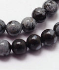 Natural Snowflake Obsidian Beads Strands, Round 3mm Natural Snowflake Obsidian Beads Strands, Round 3mm