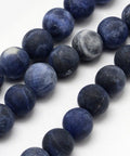 Natural Sodalite Beads Strands, Frosted, Round, 6mm Natural Sodalite Beads Strands, Frosted, Round, 6mm