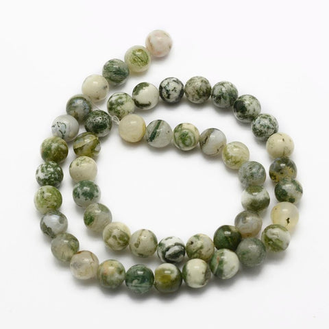 Natural Tree Agate Bead Strands, Round, 12mm Natural Tree Agate Beads Strands, Round Size: about 12mm in diameter, hole: 1mm; about 32pcs/strand, 15.3''(39cm)