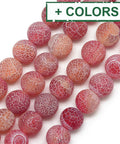 Natural Weathered Agate Bead Strands, Frosted 4mm Natural Weathered Agate Bead Strands, Frosted 4mm