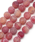 INDIAN RED Natural Weathered Agate Bead Strands, Frosted 4mm Natural Weathered Agate Bead Strands, Frosted 4mm