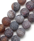 Natural Weathered Agate Bead Strands, Frosted, Dyed, Round, Coconut Brown 4mm Natural Weathered Agate Bead Strands, Frosted, Dyed, Round, Coconut Brown 4mm