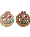 REINDEER Natural Wood Big Pendants, for Christmas 9-12CM (4 PCS) Natural Wood Big Pendants, for Christmas 9-12CM (4 PCS)