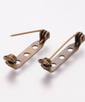 Nickel Free Iron Brooch Findings, Antique Bronze 27mm long Nickel Free Iron Brooch Findings, Antique Bronze 27mm long